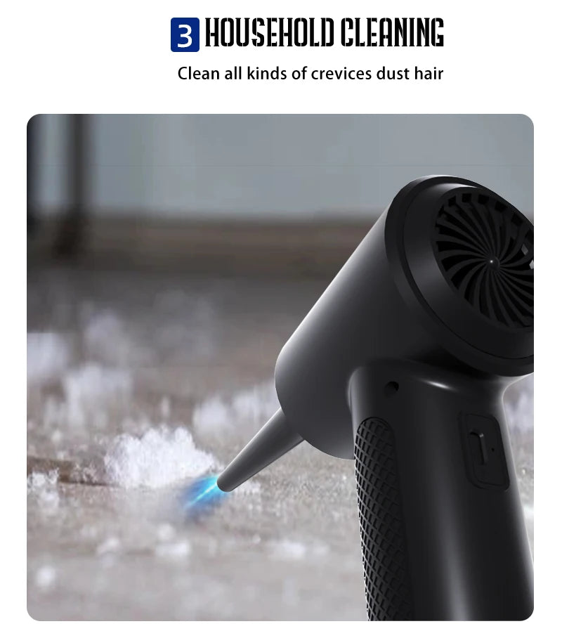 Protable Air Duster for Computer Cleaning 51000RPM Cordless Compressed Air Blower with LED Light for PC computers Keyboard Clean 