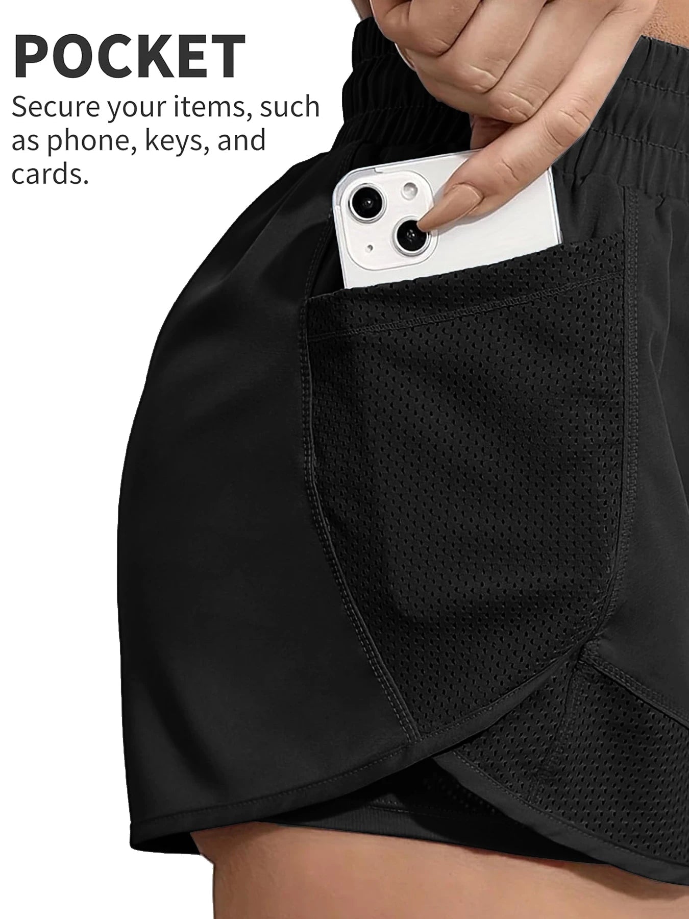 Gym training, running, high waist, breathable exercise, elastic fitness, daily wear of yoga shorts 