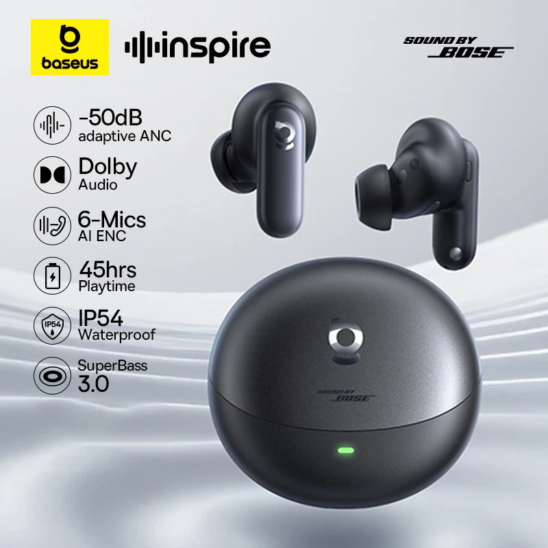 Draadloze oordopjes met adaptieve ANC, Dolby Audio en 45 uur batterijduur