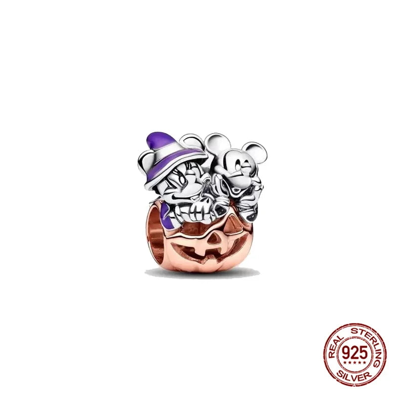 925 Silver Witch Charm Bead for Disney-Inspired Bracelets