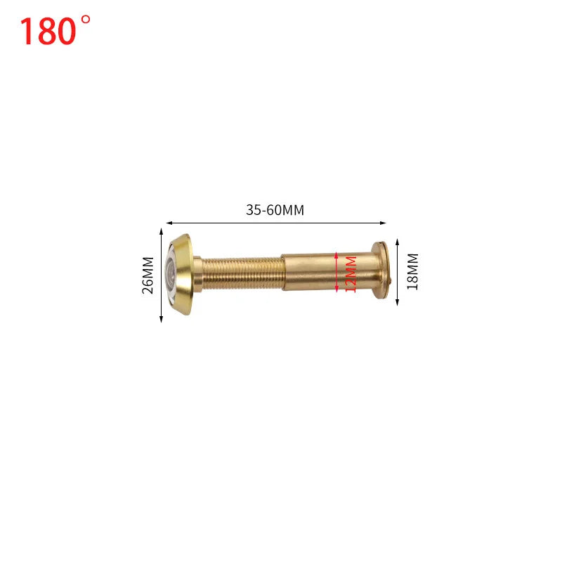 Brass Door Viewer with Privacy Cover
