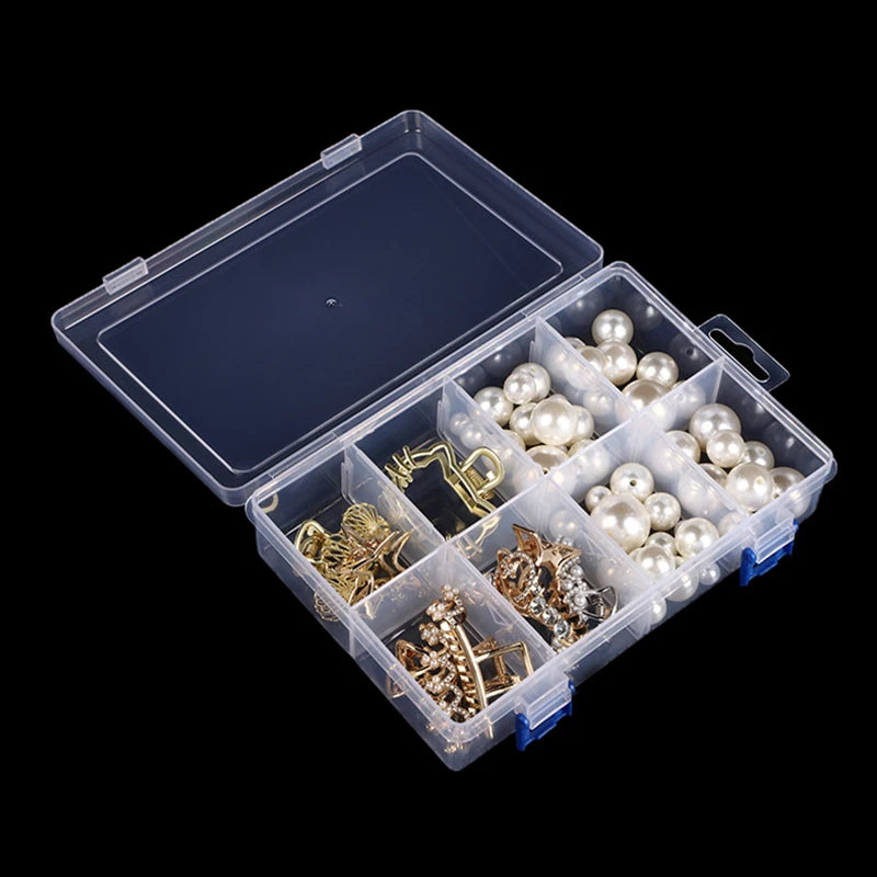 Clear 8-Compartment Storage Box