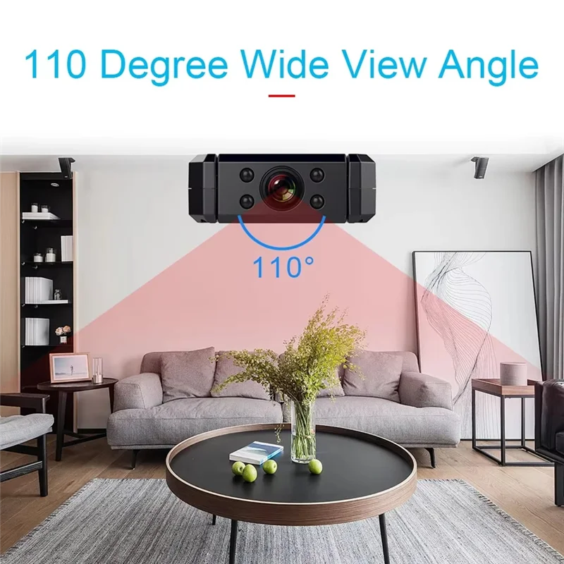 Câmeras IP Mini 1080P  Ângulo Aberto 180° Visão Noturna Mini Câmera Câmera de Ação ao Ar Livre Monitor de Bebe Detecção de Movimento Casa Inteligente