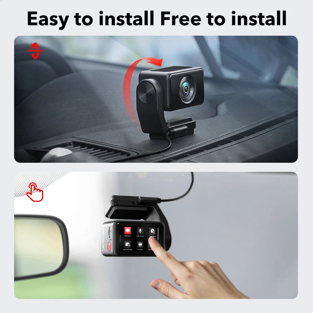 4K Front Dash Camera with GPS, WiFi, Night Vision