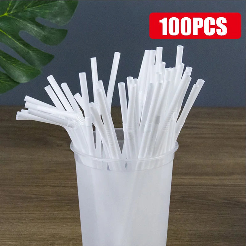 50-1000Pcs Drinking Straws Colorful & Black rietjes Flexible Wedding Party Supplies Drinking Straws Kitchen Wholesale 