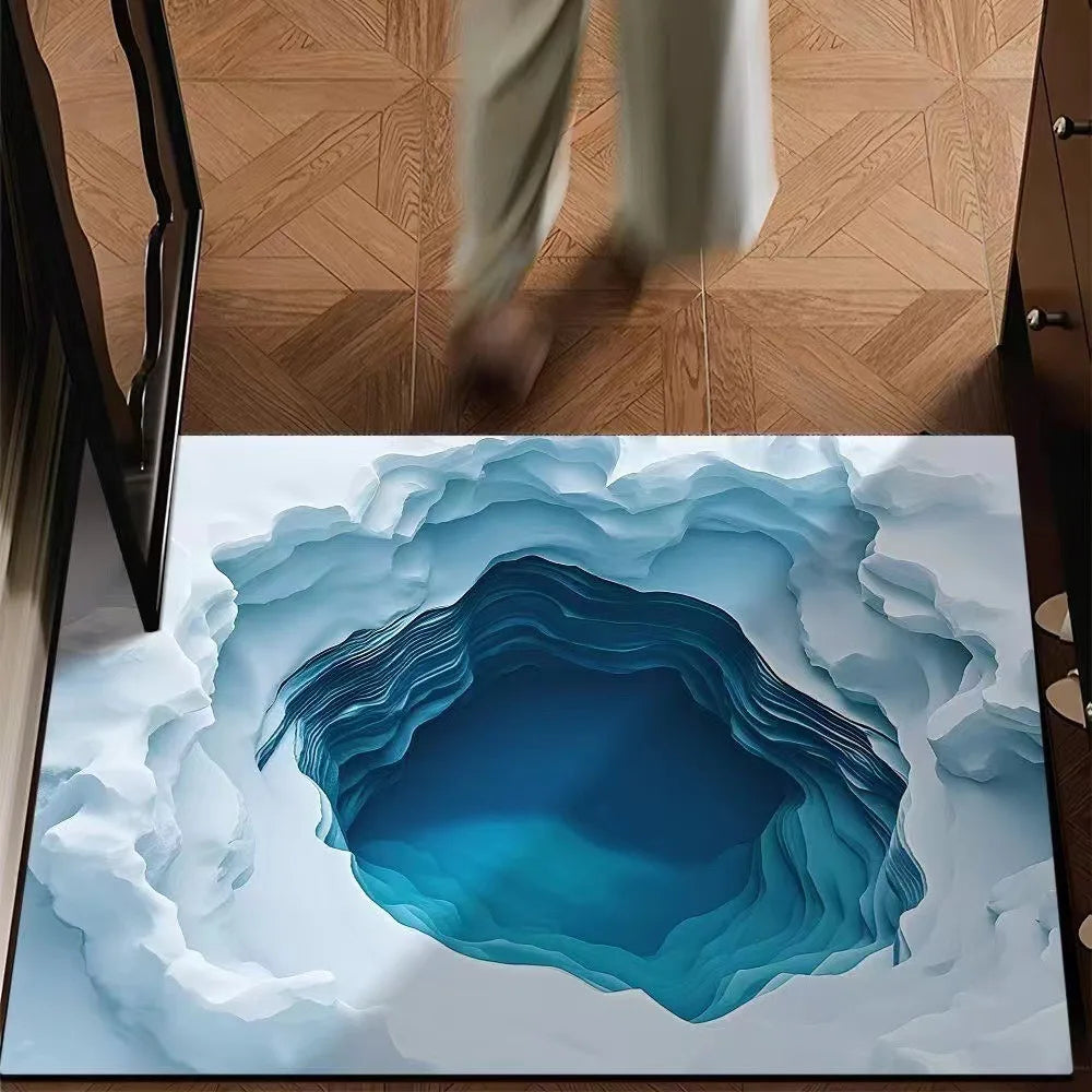 Cave Scenery Pattern Doormat for Home Entrances and Living Spaces