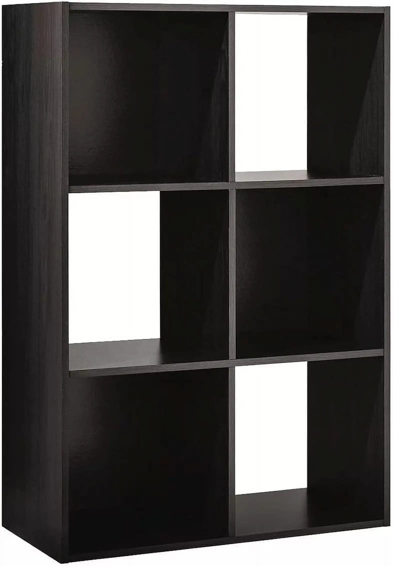 Raft organizator cu 6 cuburi, bibliotecă de depozitare de 11" – unitate din lemn alb