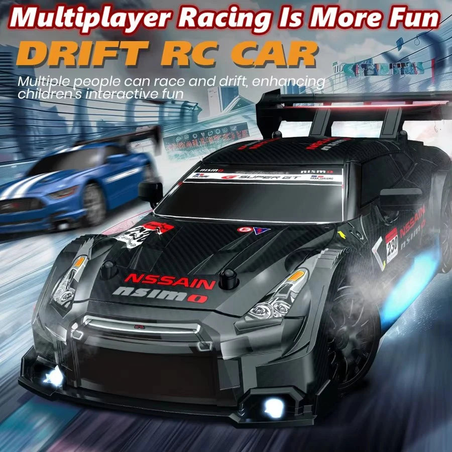 1:24 High Speed RC Drift Vehicle Cars Mustang 4WD Remote Control Racing Car Gift Competition Race Car Boys Toy Replaceable Tire 