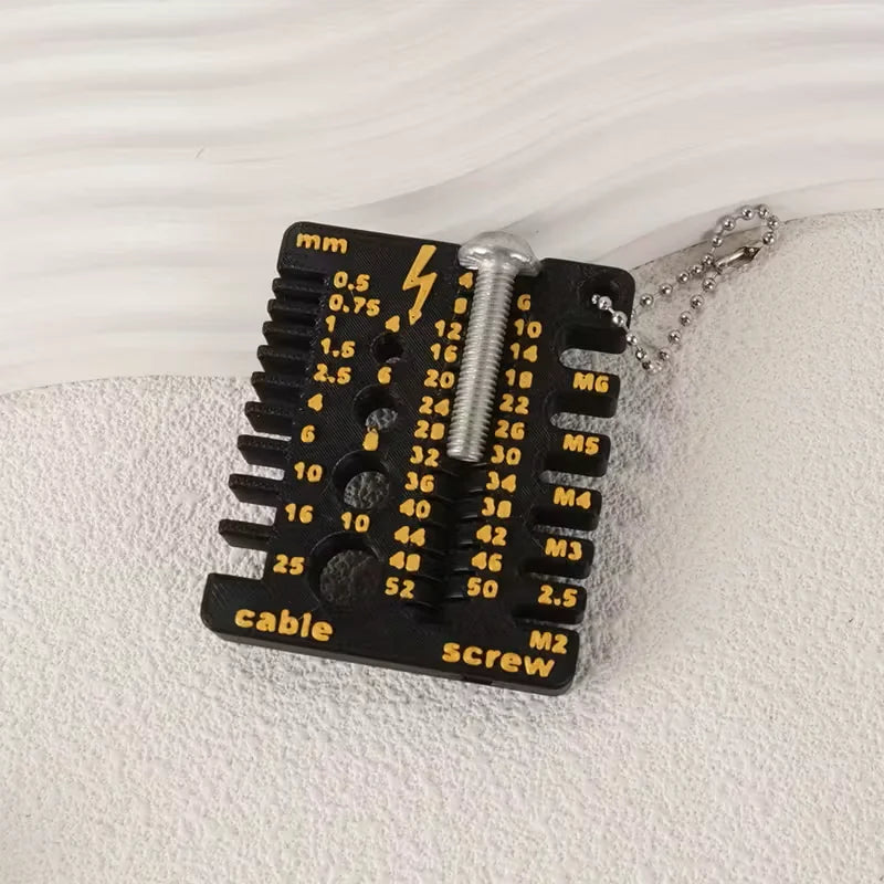 Double-Sided Wire and Screw Size Gauge