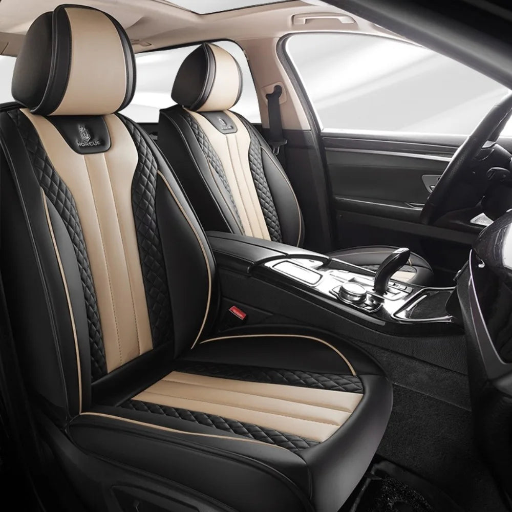 Спортивні чохли на автомобільні сидіння з 5 місцями з ПУ шкіри з 3D вишивкою