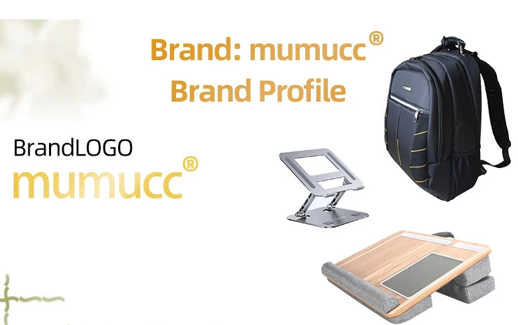 Bamboo Laptop Desk with Mouse Pad & Anti-Slip Grooves