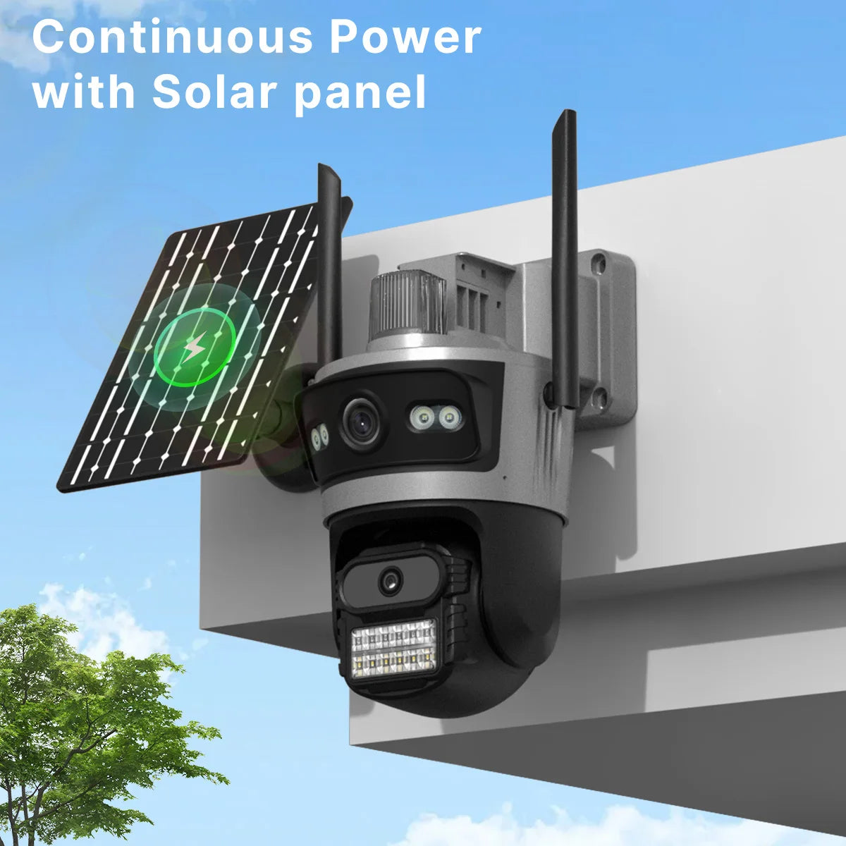 4G Outdoor Solar Security Camera with Auto Tracking and Night Vision