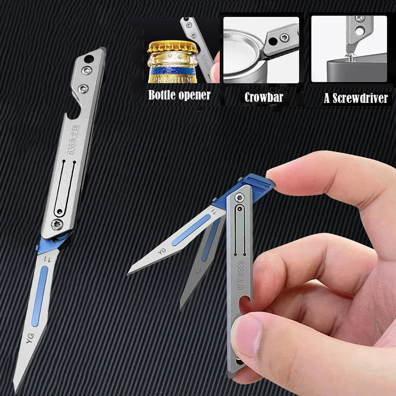Stainless Steel Fast‑Open Scalpel Mini Bottle Opener Knife
