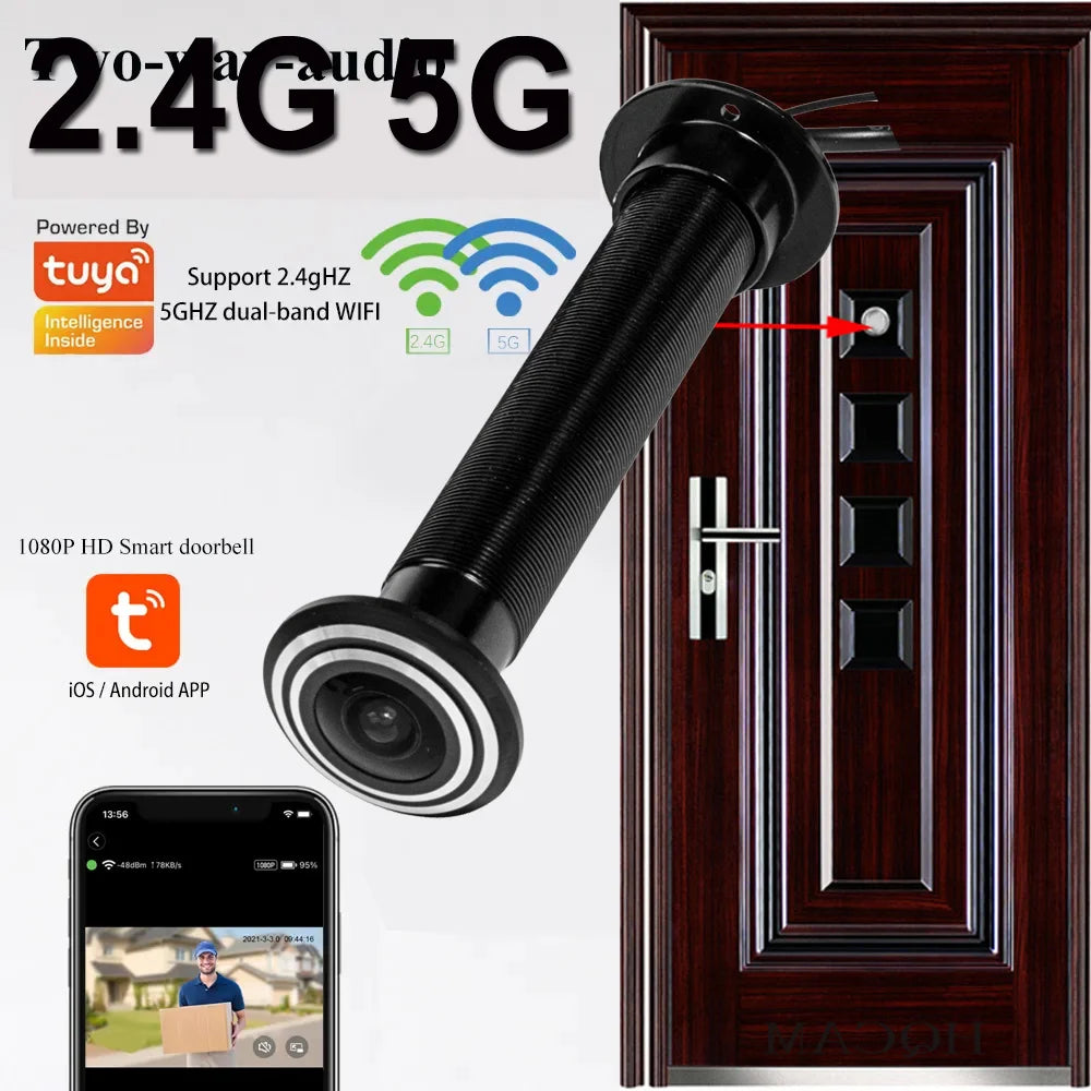 WiFi Mini Peephole Door Camera 16mm 2MP 2.4G/5G