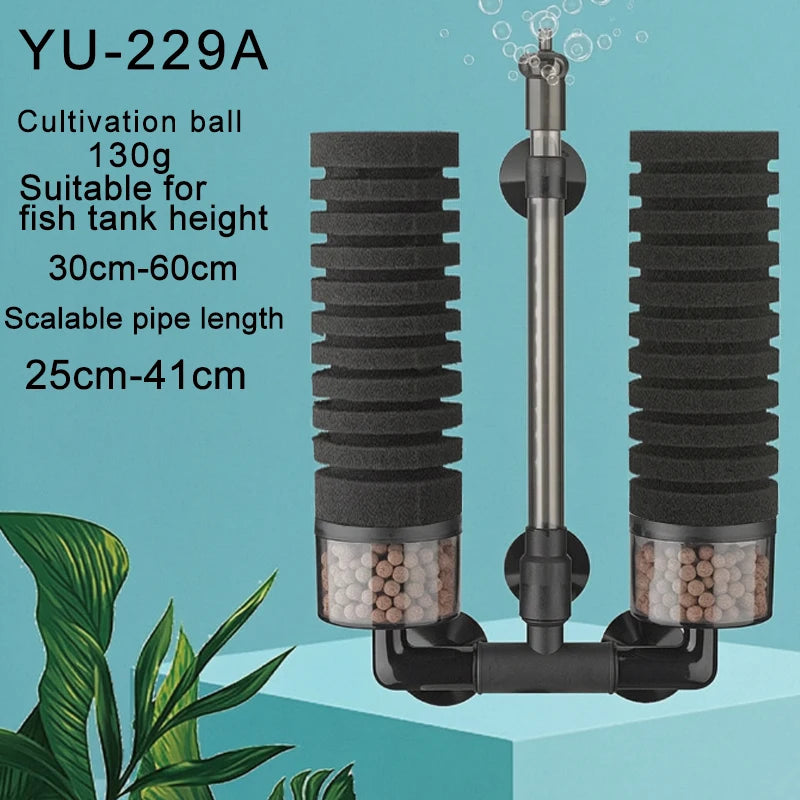 Dual-Sponge Aquarium Filter, Unit/Media Options