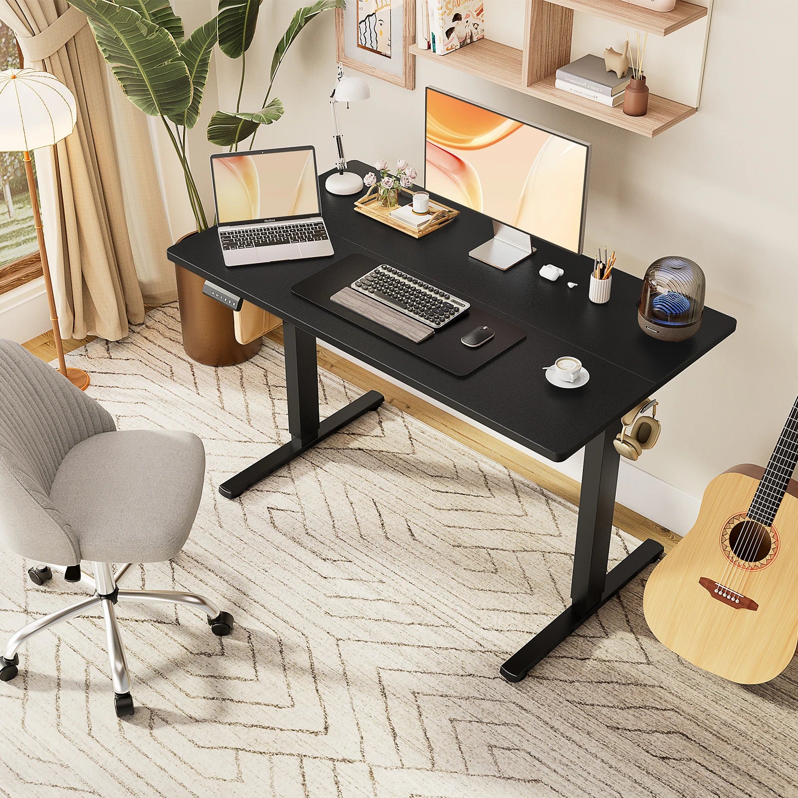 Electric Height Adjustable Standing Desk with Memory Settings