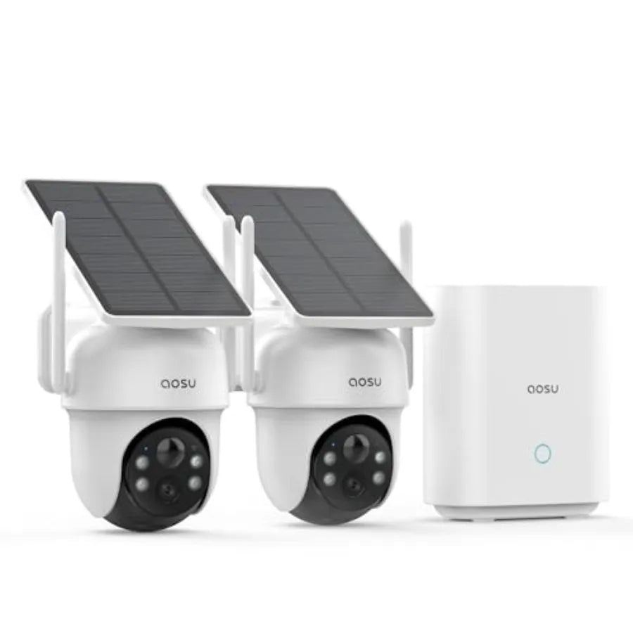 Solar-Powered 2K Outdoor Wireless Security Camera System