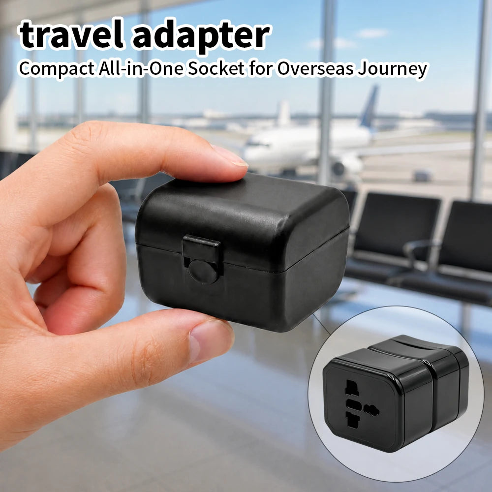 Adaptador de viagem EU/US/UK/AU com estojo de arrumação
