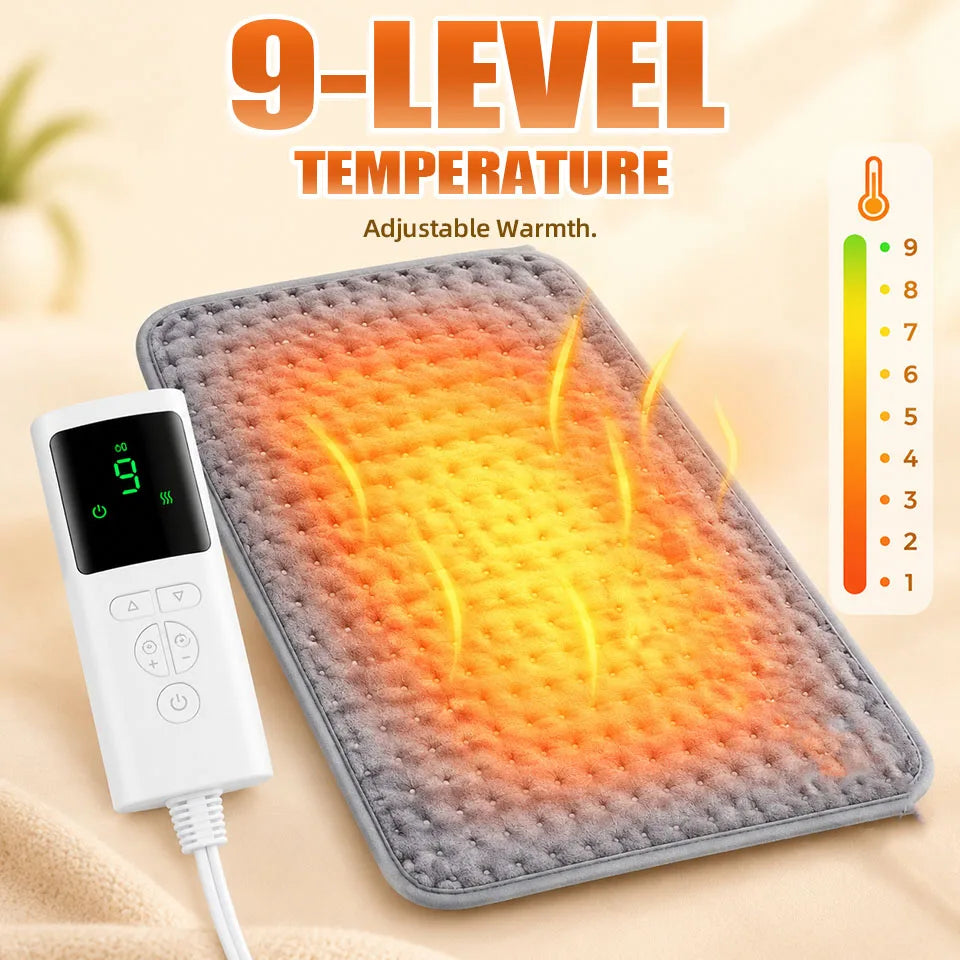 Electric Heating Pad with 10 Heat Levels and 3 Timers