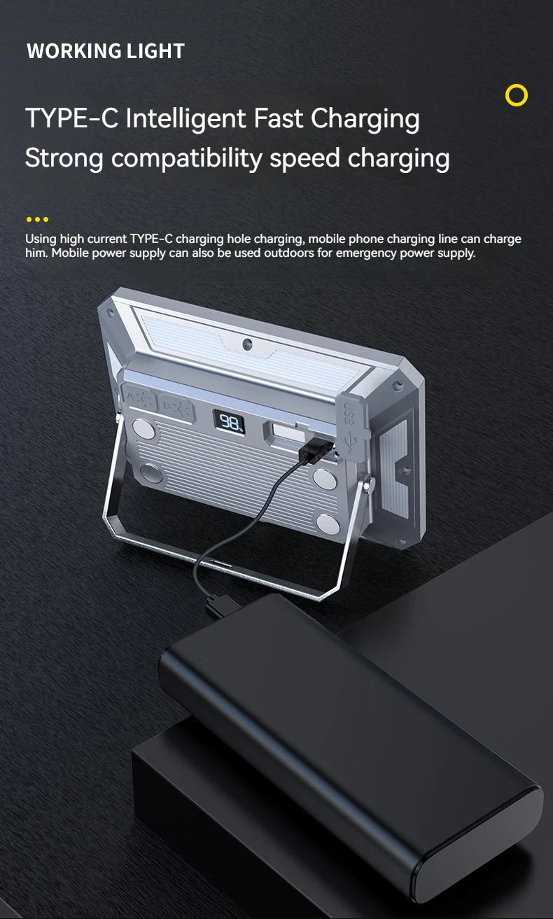 LED Camping Tent Light Rechargeable Searchlight High Power Outdoor Emergency Lighting Waterproof Portable Hanging Night Lamps 