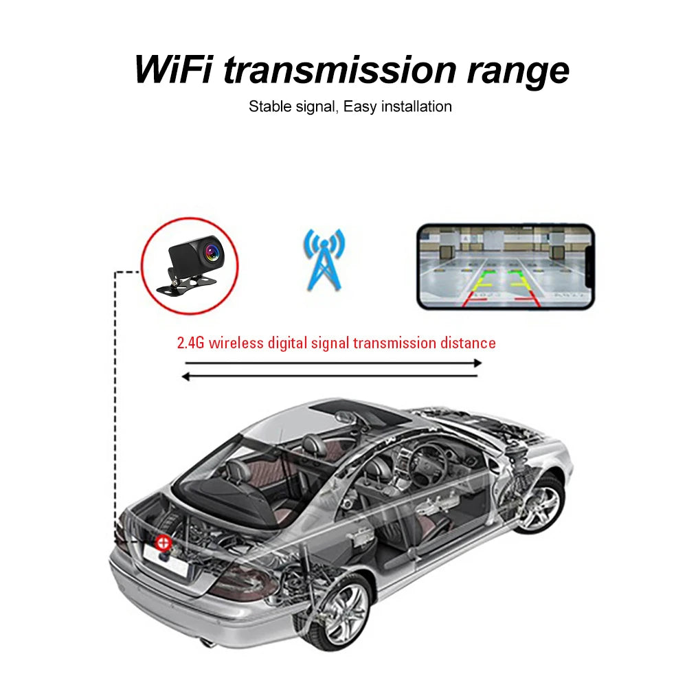Wireless HD Rear View Camera 170 Degree Waterproof 12V 24V