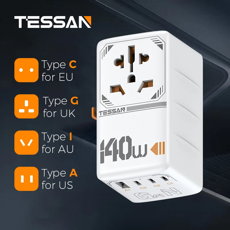 Universal Travel Adapter - USB Power Options
