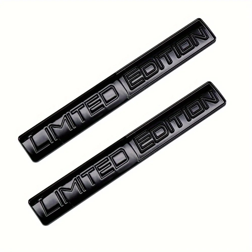 2PCS Limited Edition Emblem 3D Metal Badges Decal Sticker Auto Racing Sport Emblem for Rear Trunk Side Fender Car Motorcycle 