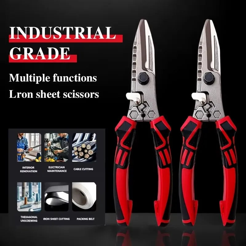 Multifunction Electrician Scissors - Stainless Steel