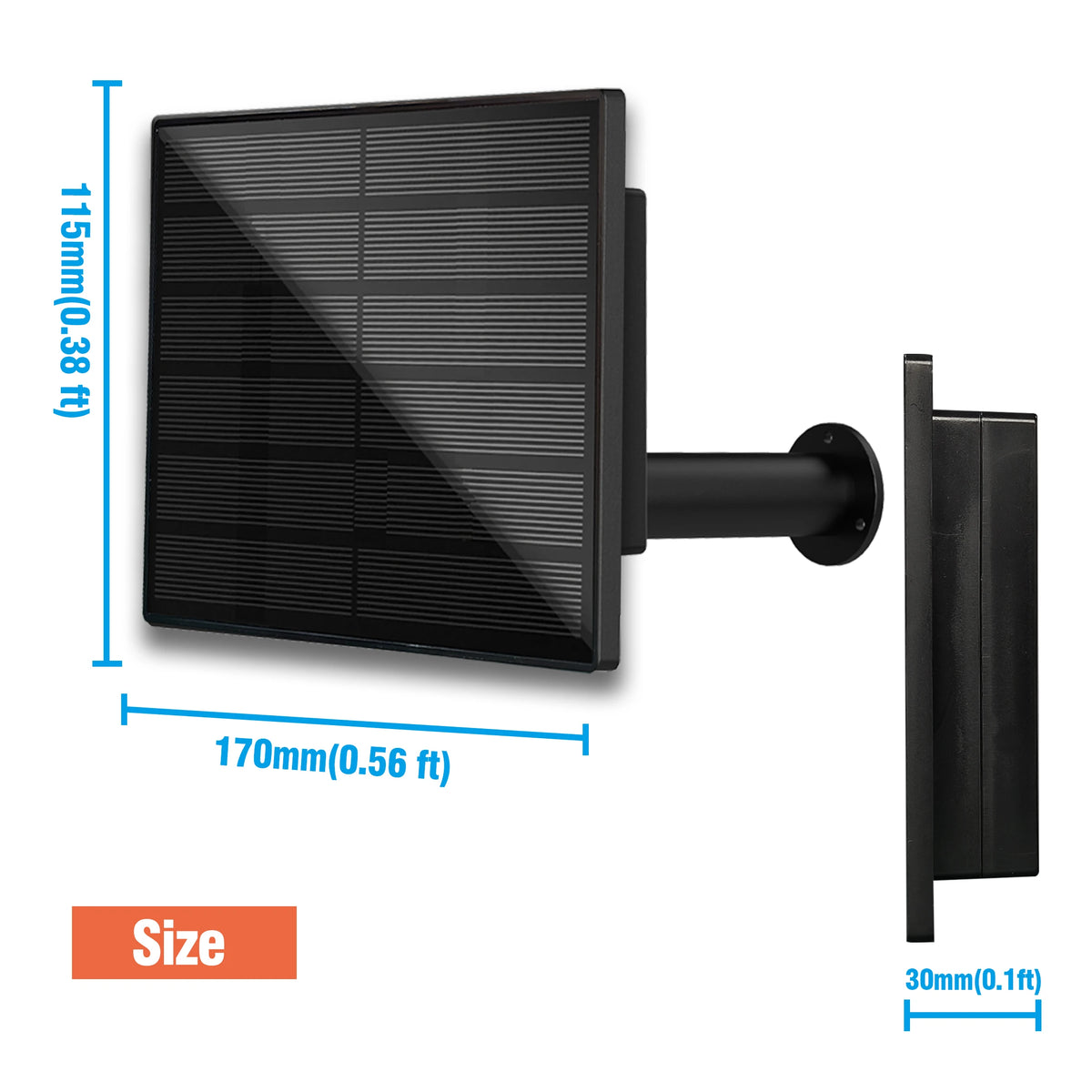 4W Solar Panel Charger with 5V Output and 18650 Battery Slots