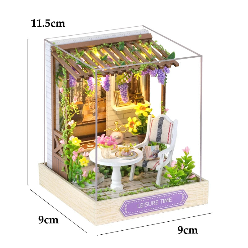 Kit de quarto em miniatura DIY, opções de modelos