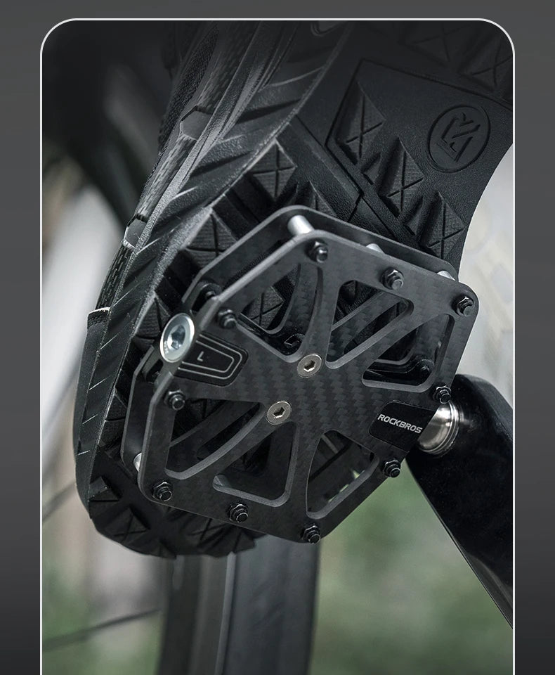 ROCKBROS carbon fiber pedalen 3 lagers ultralicht MTB racefiets pedaal antislip carbon fiber fiets pedaal stofdicht waterdicht