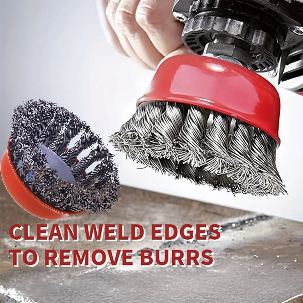 Three-Inch Knotted Steel Wire Brush Accessory