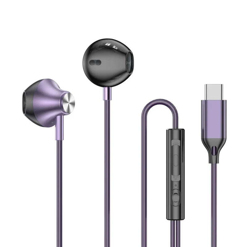For Samsung Headphones HiFi Surround Sound In-ear USB Type C 3.5mm With wire control Wired Earplugs For Galaxy S24 S23 S22 Ultra 