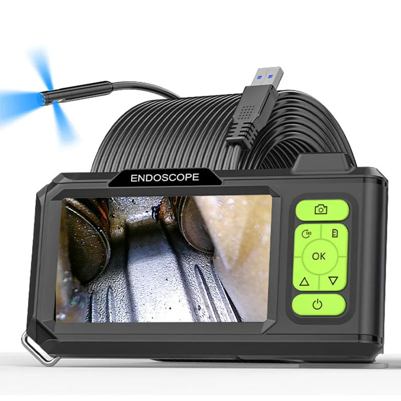 Industrial Endoscope 4.3'' IPS Screen Autofocus Camera HD1080P Single Dual Triple Lens USB Probe Car Inspection Borescope LEDs 