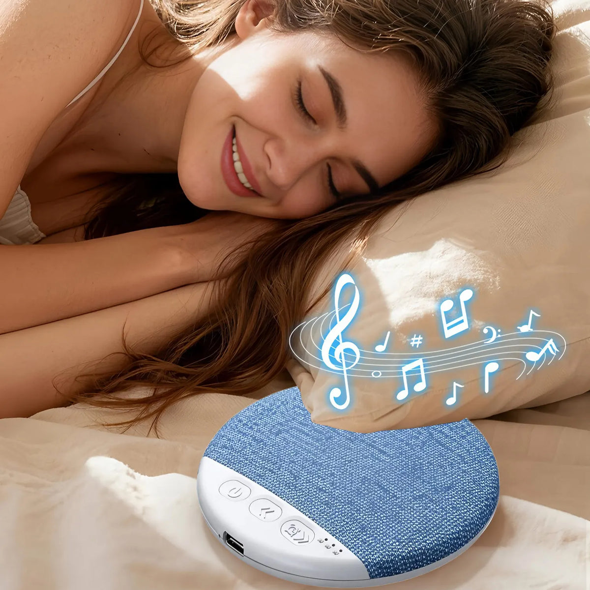 Bluetooth 5.4 Under Pillow Sleep Speaker With White Noise Aid 360° Surround Sound Private Audio No Disturb Partner