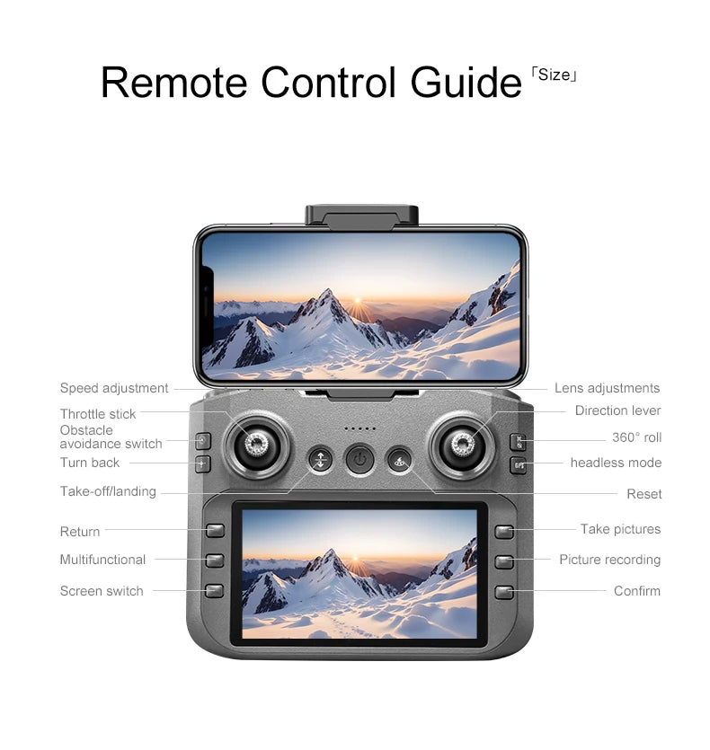 For Genuine A14 Pro Max GPS Brushless 8K Three Camera Obstacle Avoidance Foldable Quadcopter RC with screen Distance Drone Toys