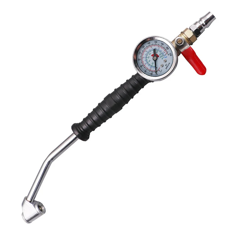 Tyre Inflator with Analogue Pressure Gauge & Dual-Head Chuck