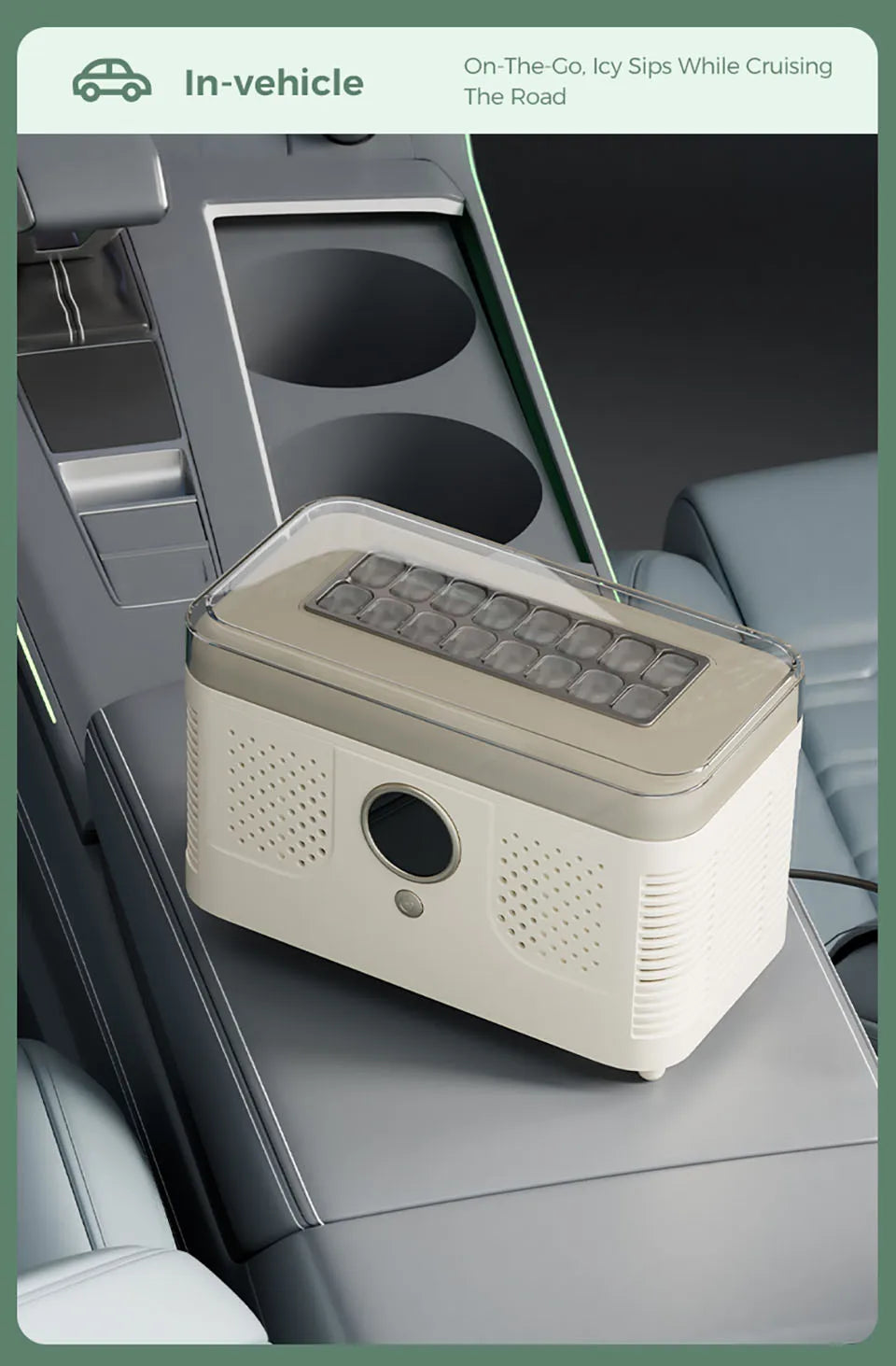 Portable Car Ice Maker Dual Use for Car & Home Perfect for Outdoor Camping Dormitory and Family Use Ice Ready in 15 Minutes ﻿