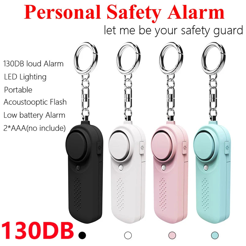 130db Protect Alert Personal Defense Siren Anti-attack Security for Children Girl Older Women Carrying Loud Panic Alarm 