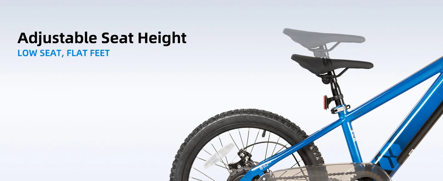 Kids Electric Bike 250W 15MPH 20" E-Bike for Ages 7+