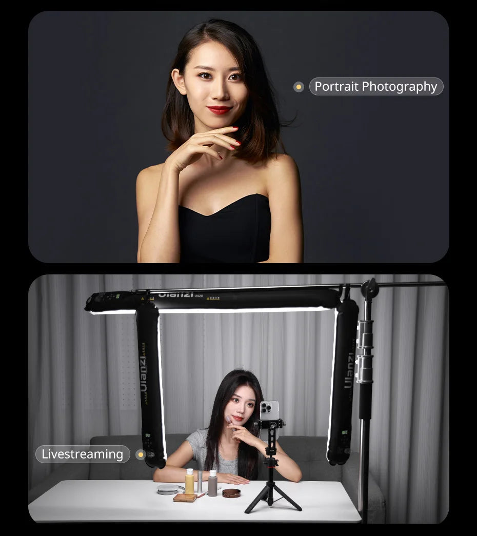 Ulanzi UA12/UA20 Taşınabilir Hava Tüpü Işık 12W İki Renkli Dolgu Işığı