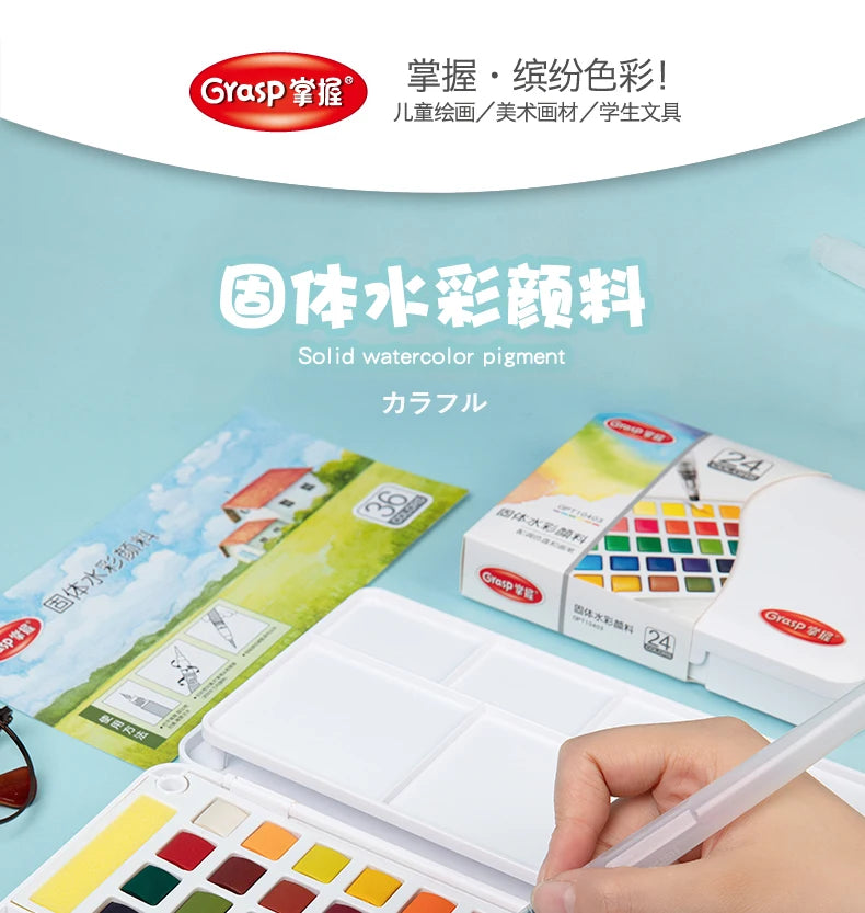 Akvarell festékkészlet vízfestékecsetekkel