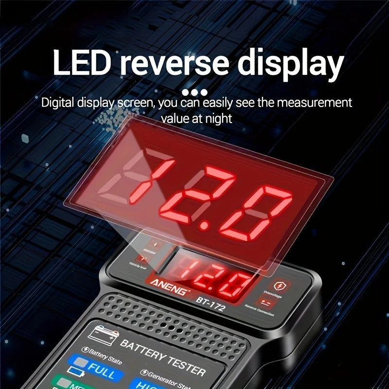 Smart Car Battery Tester, Suitable for Home Self-Checking/Repair Shops, One-Click Diagnosis of Life Span and Capacity, Quick Fault Identification, Intuitive Data Display, Compatible with Multiple Car Models, a Tester That Can