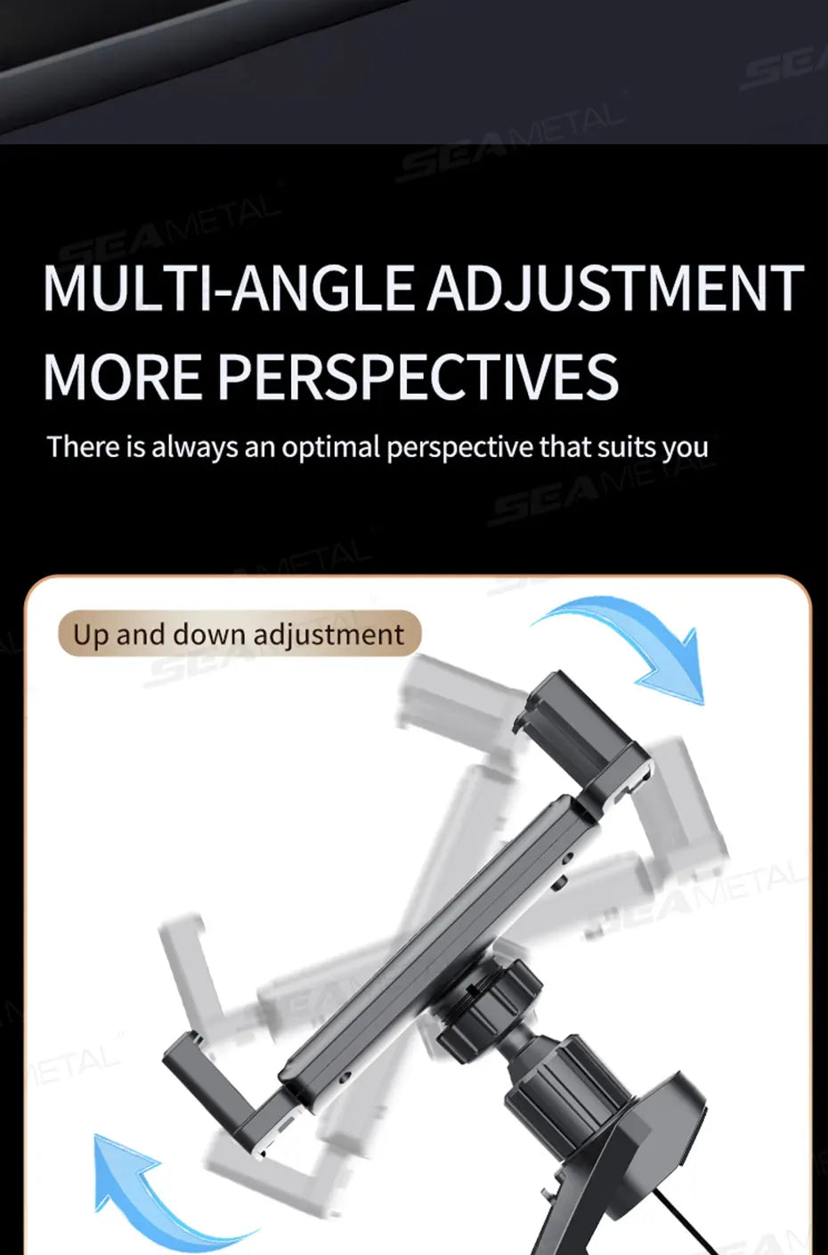 SEAMETAL Car Air Vent Tablet Holder Universal Air Outlet Phone Mount 360 Rotation Stable Phone Holder Universal for 4.7-12.9 in