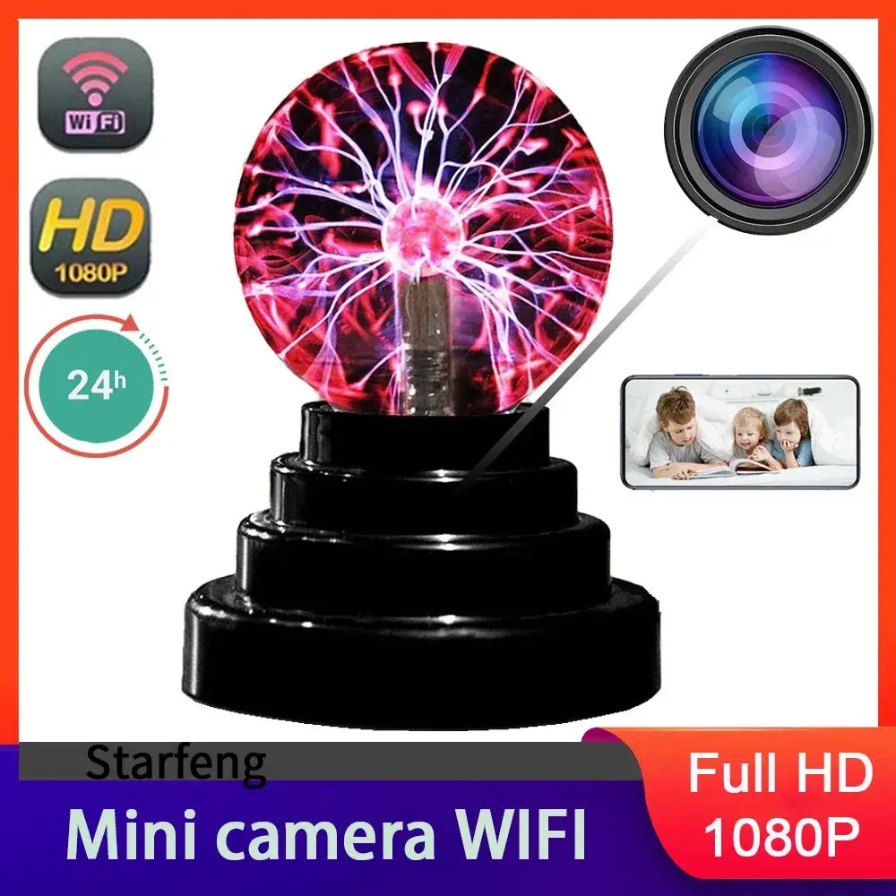 Mini Camera Light Night Light Novelty Plasma Ball Light Monitor Gift Magic Light Full HD 1080P Wireless Wifi Visual Camera Video Spy-shop.com