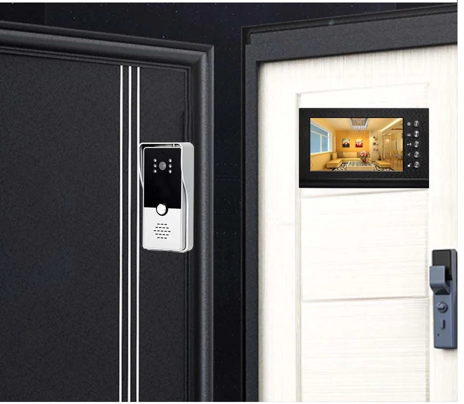 Homefong 7 Inch RFID Home Intercom Video Door Phone Doorbell with Camera Door Access Control Multiple Monitors Unlock Gate Spy-shop.com