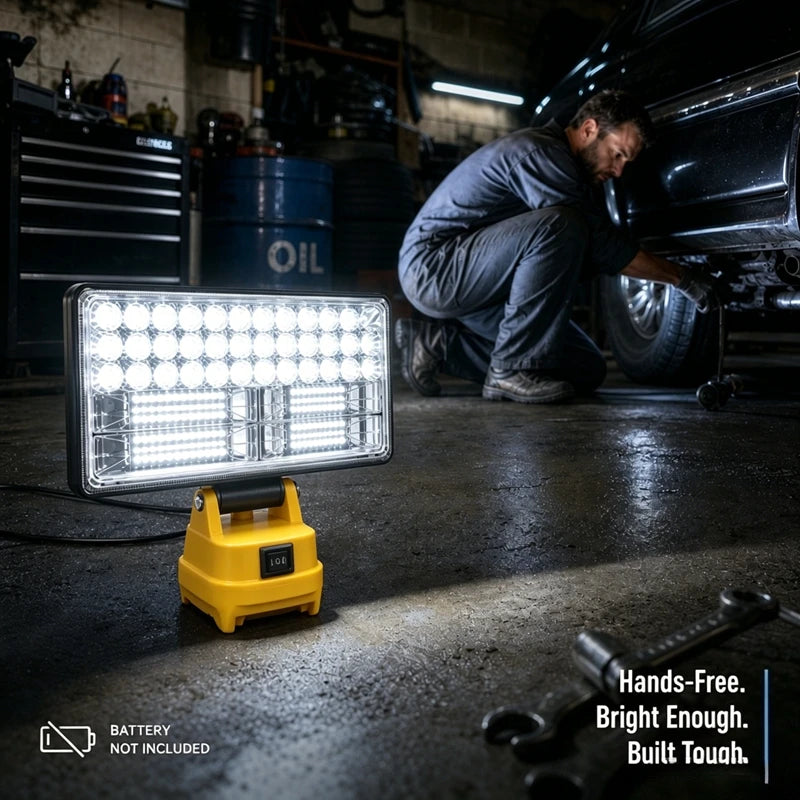 Akku-Arbeitsleuchte für DeWalt- oder Milwaukee-Akkus
