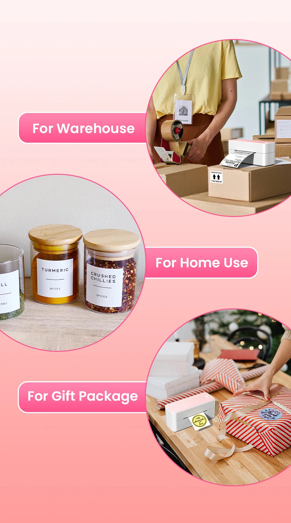 Phomemo 241 Bluetooth Termal Etiket Yazıcısı 4x6 Gönderi Etiketleri için