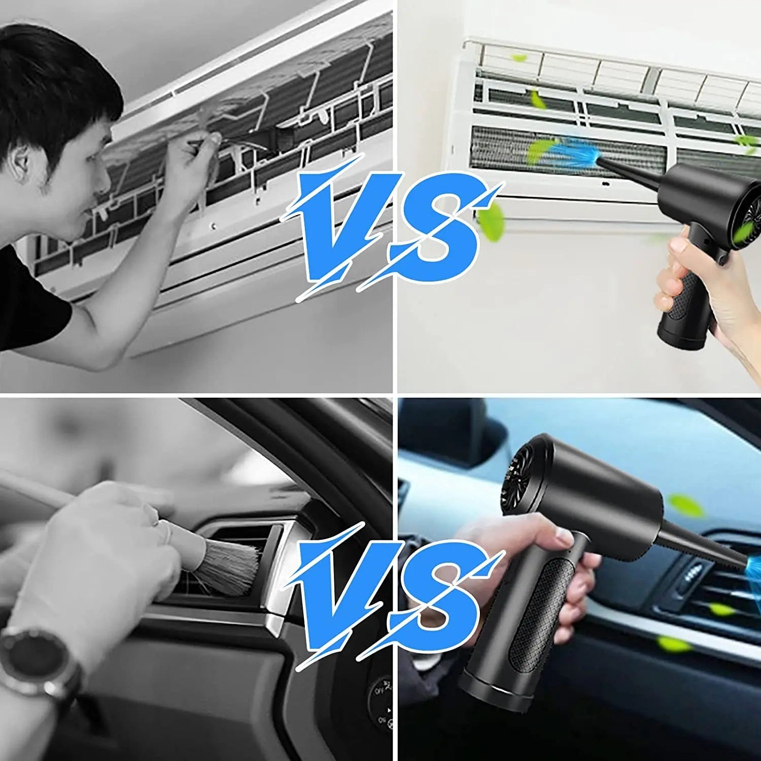 Protable Air Duster for Computer Cleaning 51000RPM Cordless Compressed Air Blower with LED Light for PC computers Keyboard Clean 