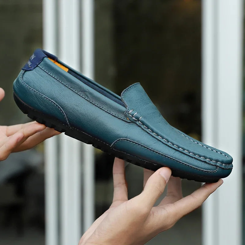Genuine Leather Breathable Slip-On Loafers for Men